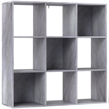 HOMCOM Nine-Cube Storage Shelf - Marble Grey