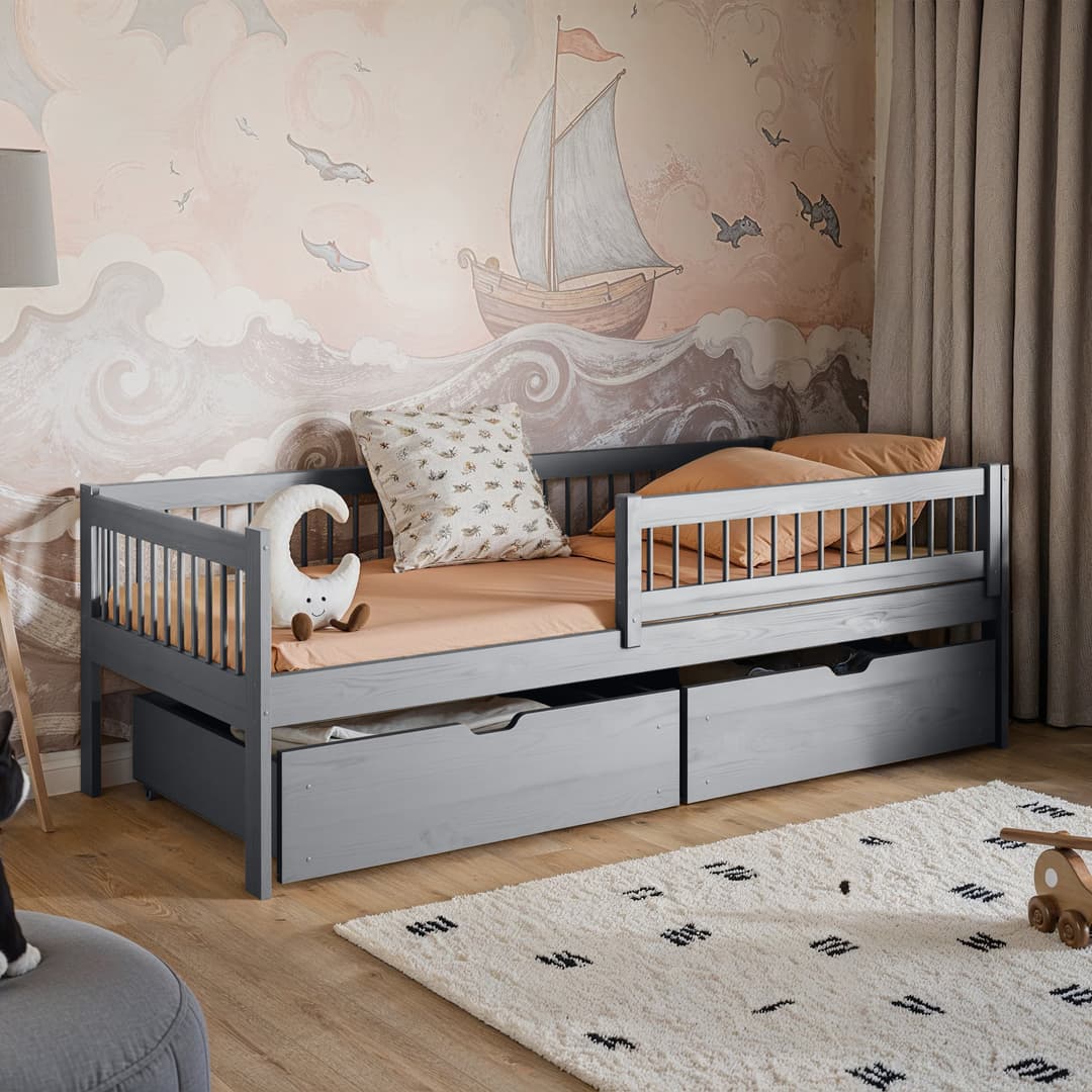 Wooden Single Bed Edi With Storage