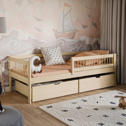 Wooden Single Bed Edi With Storage