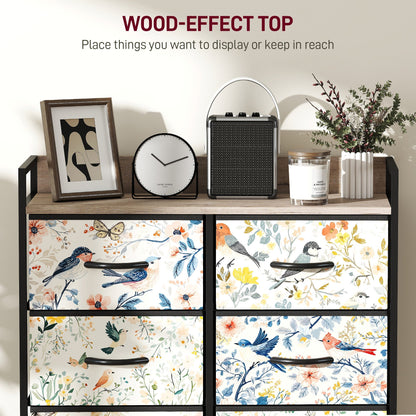 HOMCOM 8-Drawer Chest of Drawers - White