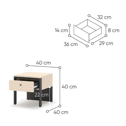 Enna EN-05 Bedside Table 40cm