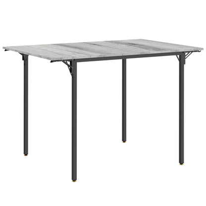 HOMCOM Four-Person Drop Leaf Dining Table - Grey