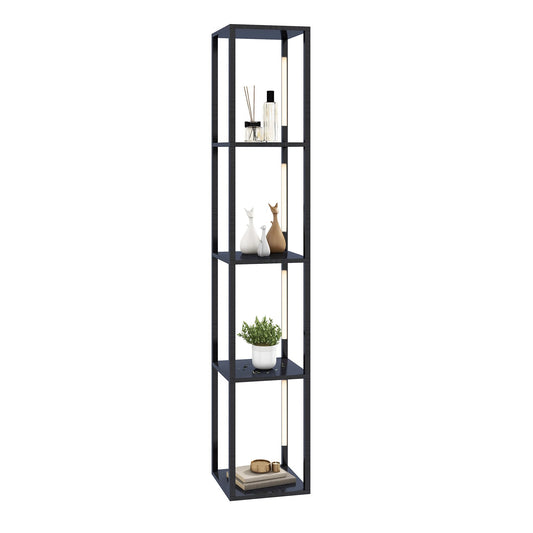 Floor Lamp with 3-Level Dimmable LED Bulbs and Rotatable Poles-Black