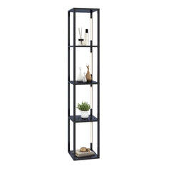 Floor Lamp with 3-Level Dimmable LED Bulbs and Rotatable Poles-Black