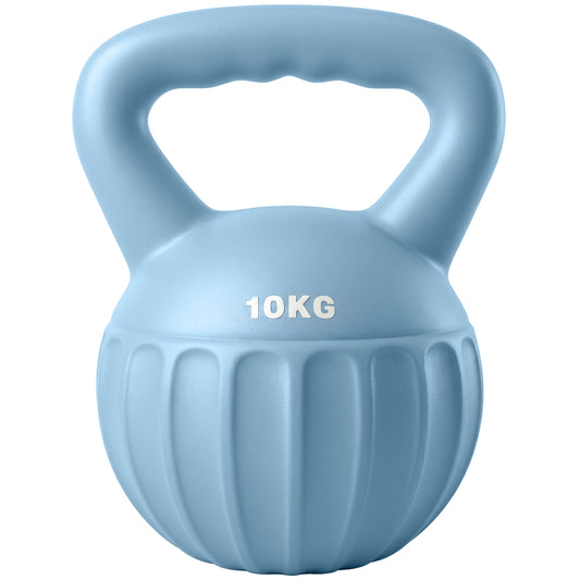 SPORTNOW Kettlebell for Strength Training Kettle Bell with Non-Slip Handle 10 kg Blue