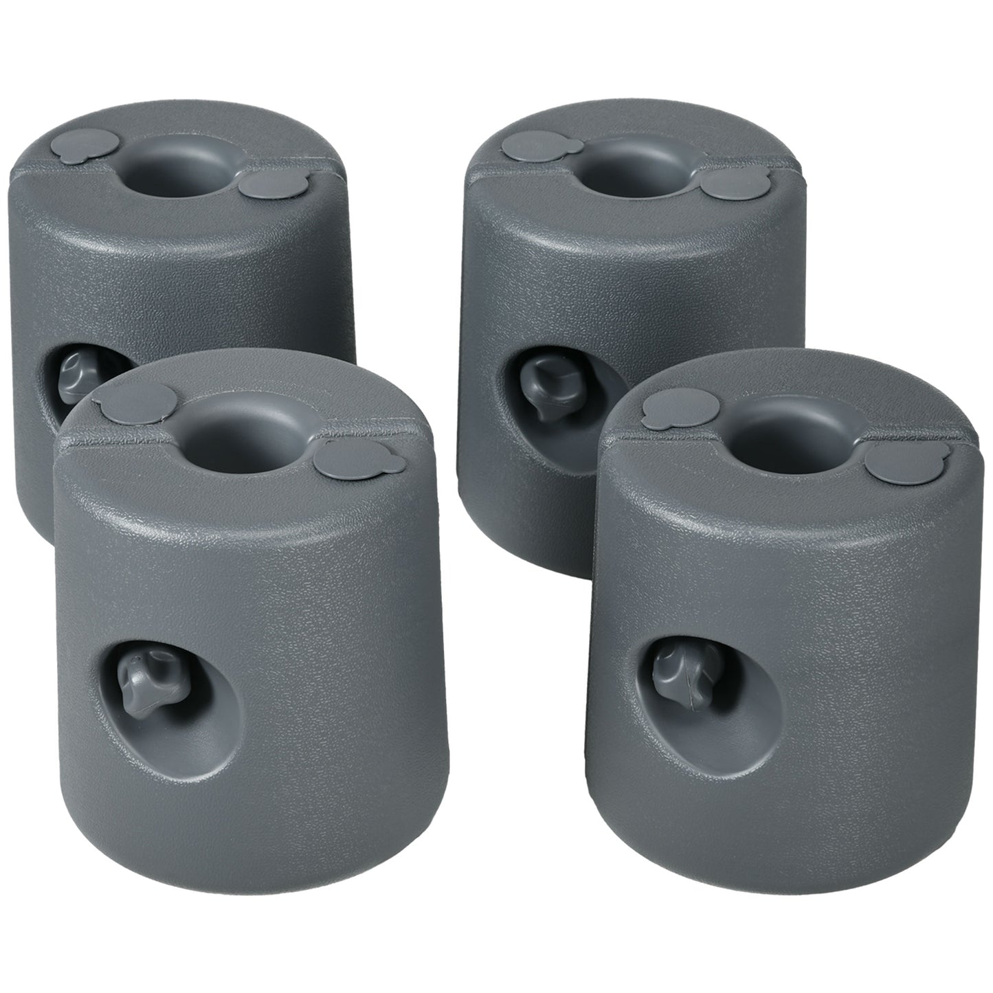 Outsunny HDPE Tent Weights Set of 4, Canopy Weights, Fill with Water or Sand, 48KG