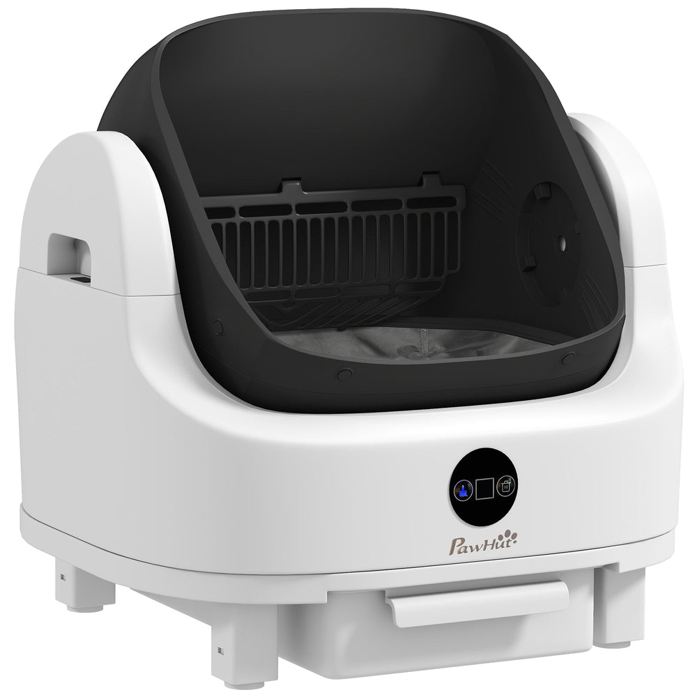 PawHut Self Cleaning Cat Litter Tray Top Opening Design, Automatic Litter Box More Space with Integrated Security Protection