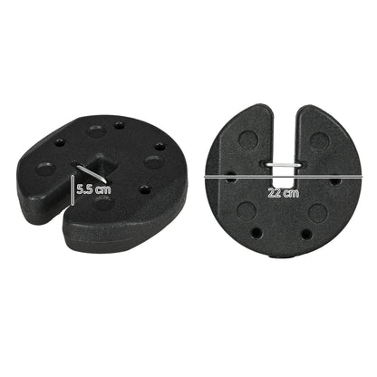 Outsunny Gazebo Weights Set of 8, 24KG Weights for Gazebo Legs with Reinforce Pins and Carry Belt, for Gazebos Shelters Marquees Tents