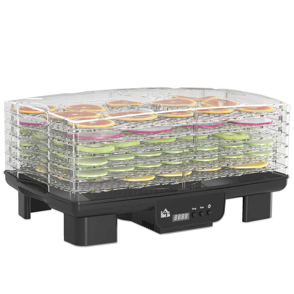 HOMCOM 40-70â Six-Tray Food Dehydrator - Black