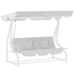 Outsunny 145 x 200Wcm Swing Chair Canopy Replacement - Light Grey