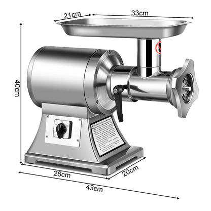 3-in-1 Meat Mincer and Sausage Stuffer Maker-Silver