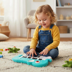 25-Key Kids Piano Keyboard Elephant Shape Toy Digital Piano with Built-in Music-Blue