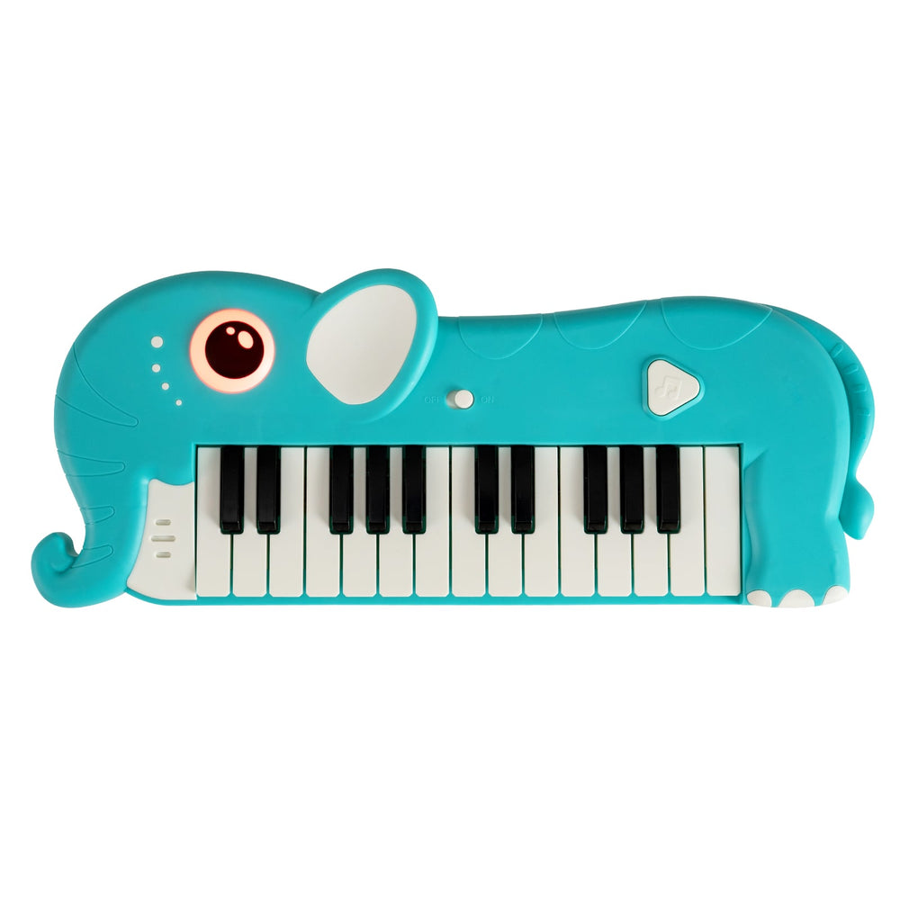 25-Key Kids Piano Keyboard Elephant Shape Toy Digital Piano with Built-in Music-Blue