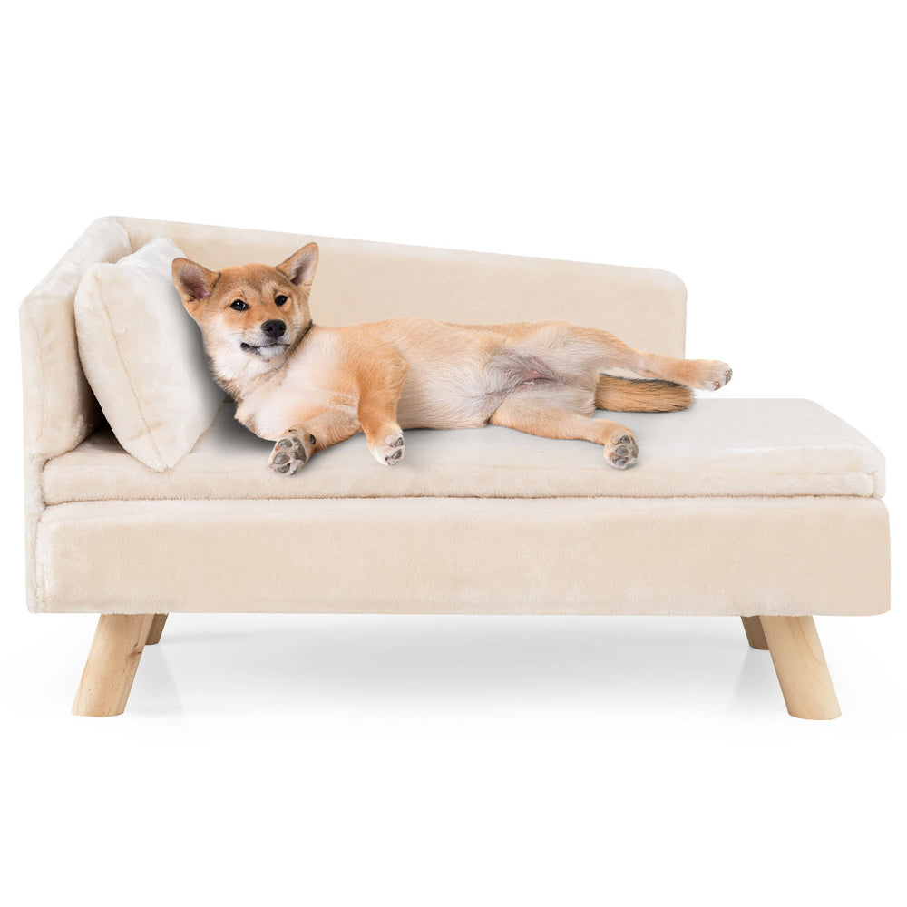 Elevated Pet Bed for Medium and Small-Sized Dogs Puppies Cats Kittens-White