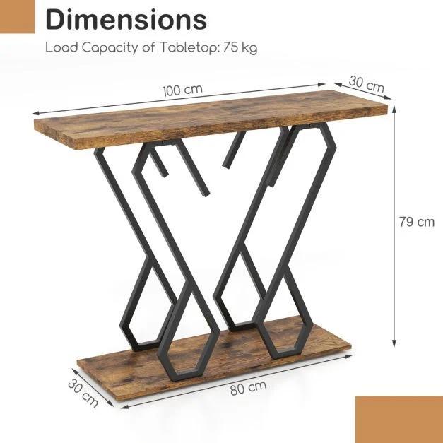 Entryway Set with 3-Tier Shoe Rack Console Table and Freestanding Coat Stand