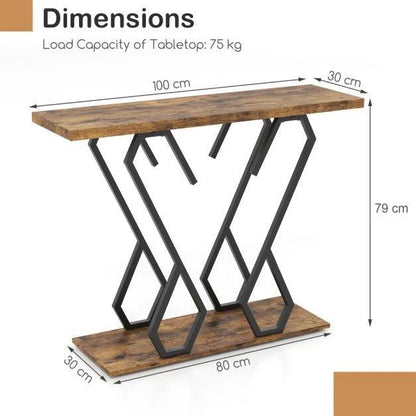 Entryway Set with 3-Tier Shoe Rack Console Table and Freestanding Coat Stand