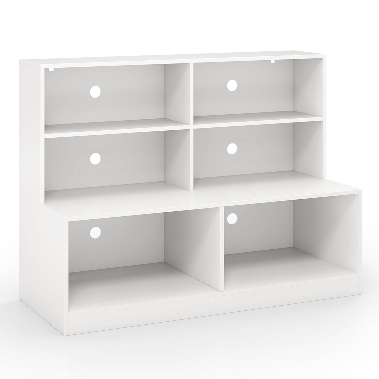 2-in-1 Entryway Shoe Cabinet with 2 Anti-tipping Kits for Living Room-White
