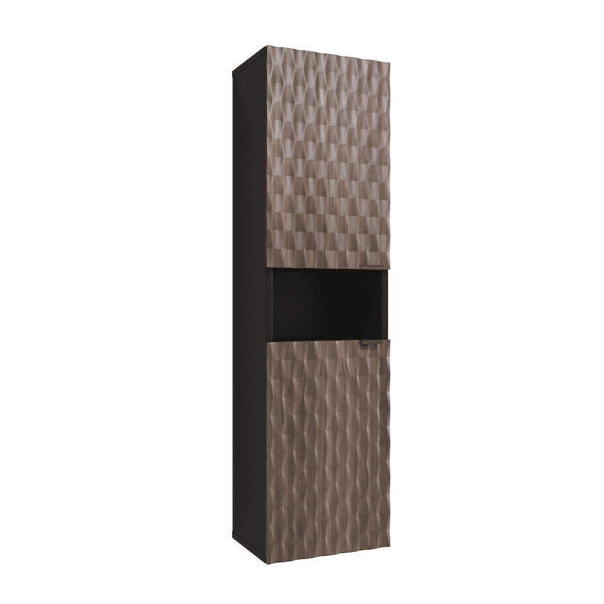 Tall rectangular box with textured pattern on a white background