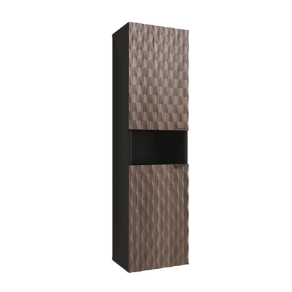 Tall rectangular box with textured pattern on a white background