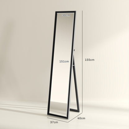 HOMCOM Glitter Frame Full-Length Mirror - Black