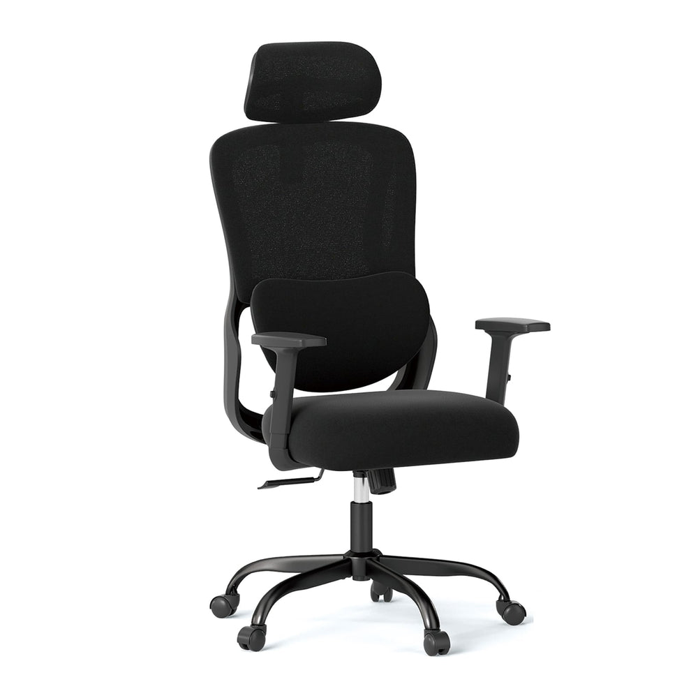 Ergonomic Office Chair with Headrest High Back Desk Chair-Black
