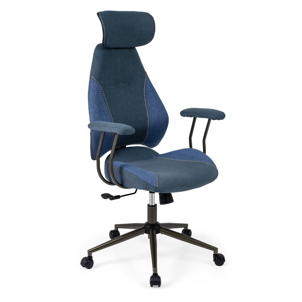Ergonomic Office Chair with Suede Fabric and 2D Headrest