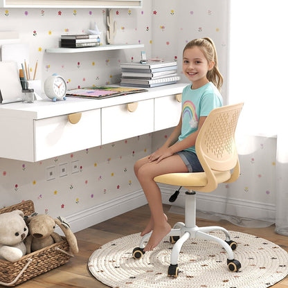 Ergonomic Children Study Chair with Adjustable Height-Yellow