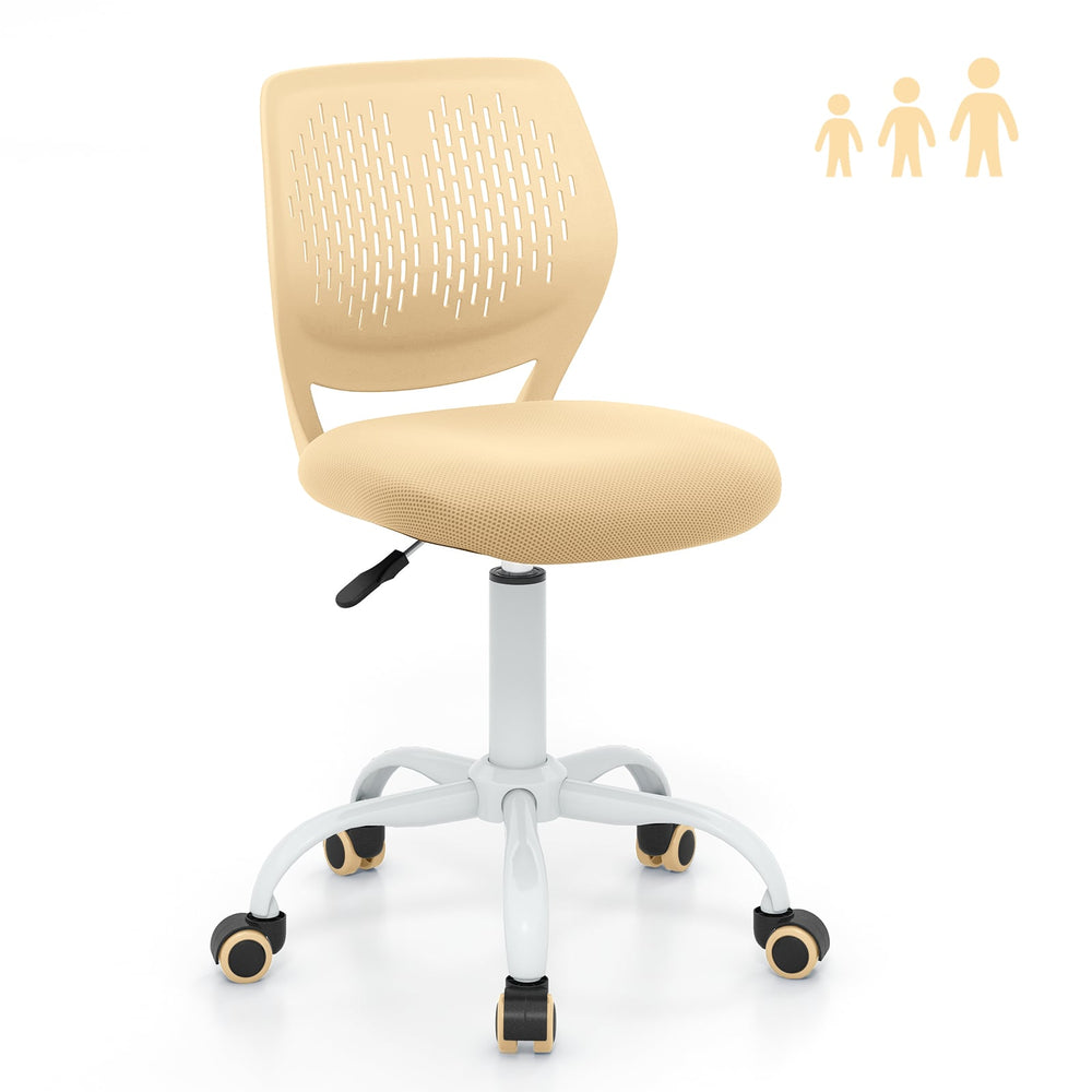 Ergonomic Children Study Chair with Adjustable Height-Yellow