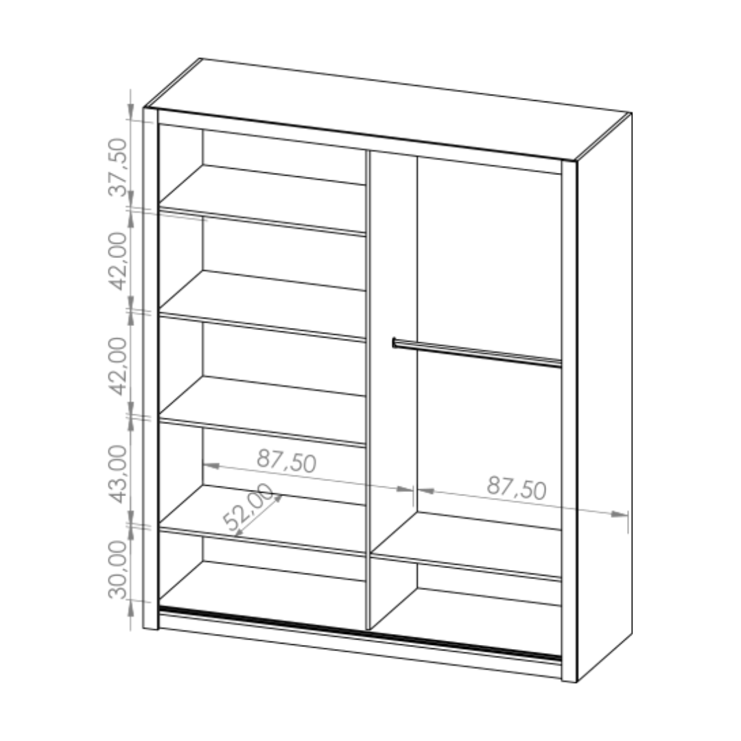Bono Sliding Door Wardrobe 180cm