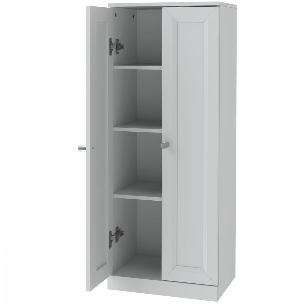 HOMCOM Narrow Bathroom Cabinet, Slim Storage Cabinet with 2 Doors & 4 Tiers, Freestanding Narrow Cupboard