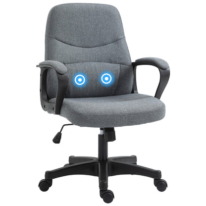 Vinsetto Office Chair with Massager Lumbar High Back Ergonomic Support Office 360° Swivel Chairs Adjustable Height Backrest Grey