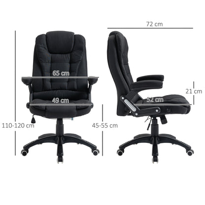 Vinsetto Ergonomic Office Chair Comfortable Desk Chair with Armrests Adjustable Height Reclining and Tilt Function Black