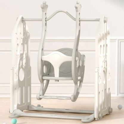 110cm H Grey Floor Standing Toddler Swing for Kids