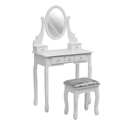 138.5cm H Makeup Vanity Desk with Mirror and Stool