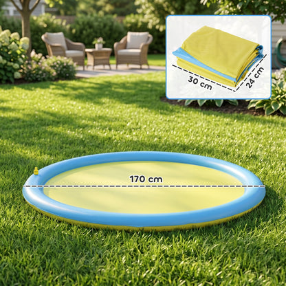 PawHut Dog Splash Pad  for Garden, Patio, Summer Fun, 170 cm