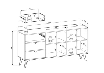 Forest Large Sideboard Cabinet 158cm