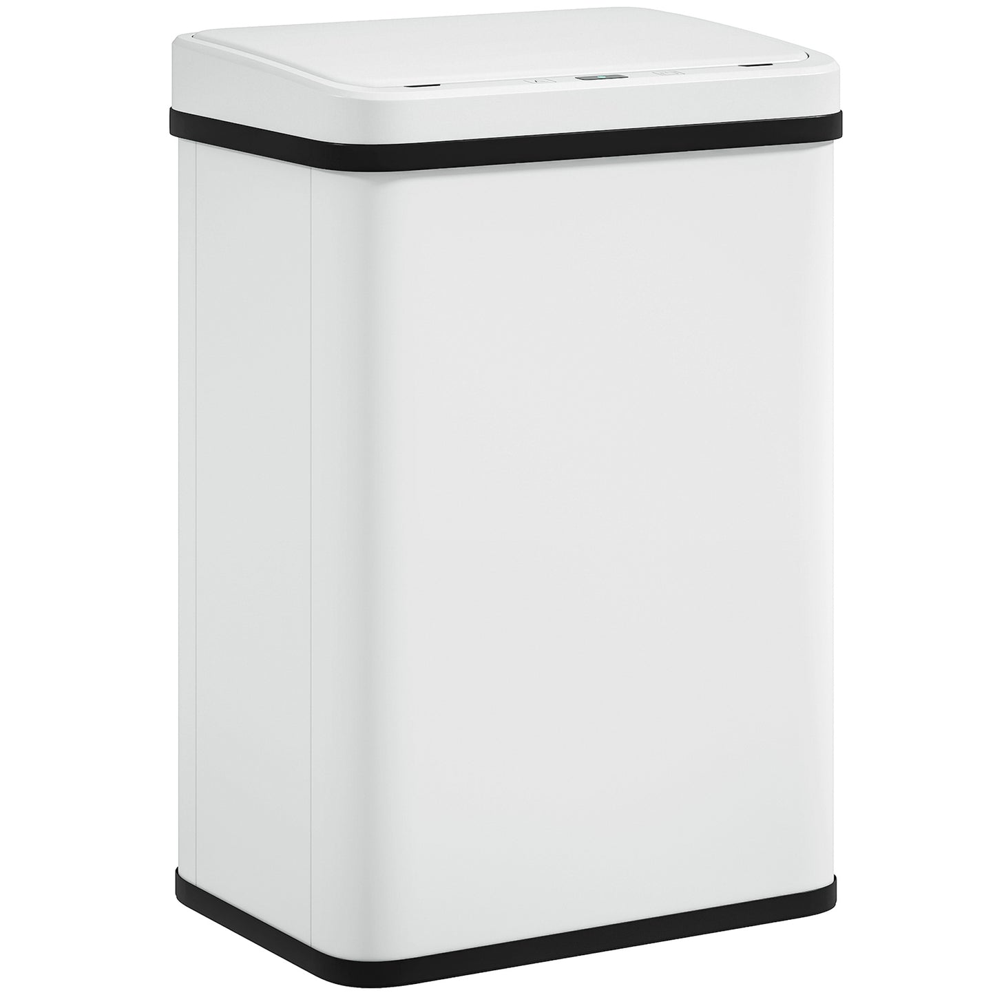 HOMCOM 40L Sensor Bin with Soft-Close Lid, Stainless Steel Automatic Touchless Motion Sensor Kitchen Bin, White