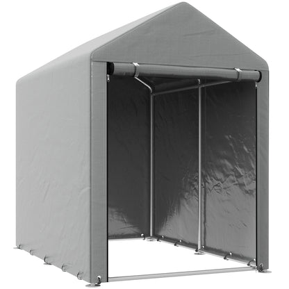 Outsunny 179 x 120cm Temporary Garden Shed, with Accessories - Light Grey