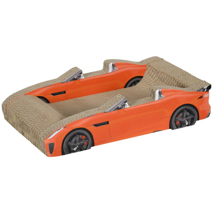 PawHut 2 in 1 Cat Scratching Board with Catnip, Car-shaped