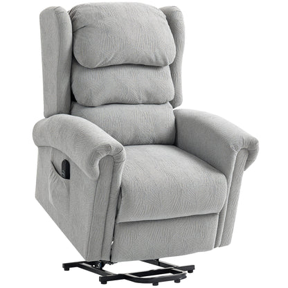 HOMCOM Velvet-Feel Electric Riser Recliner Chair - Grey