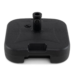 Fillable Square Patio Umbrella Base Heavy-Duty Stand with 3 Couplers-Black