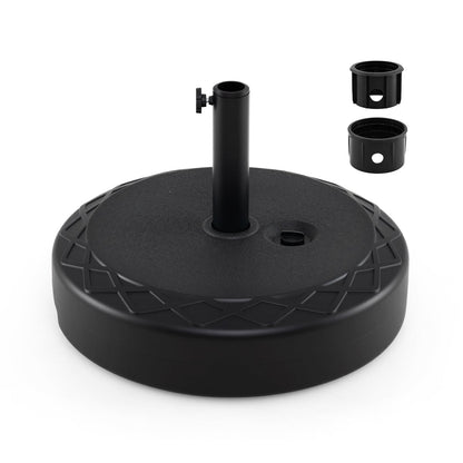 Fillable Umbrella Base 52 kg Heavy Duty Water/Sand Filled Round Market Umbrella Stand-Black