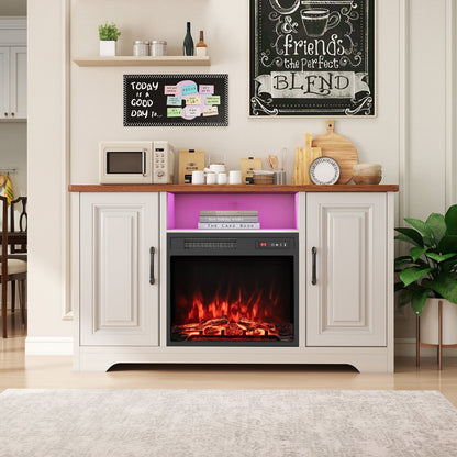 20 Inch Electric Fireplace Insert 750W/1500W Fireplace Heater with Remote Control