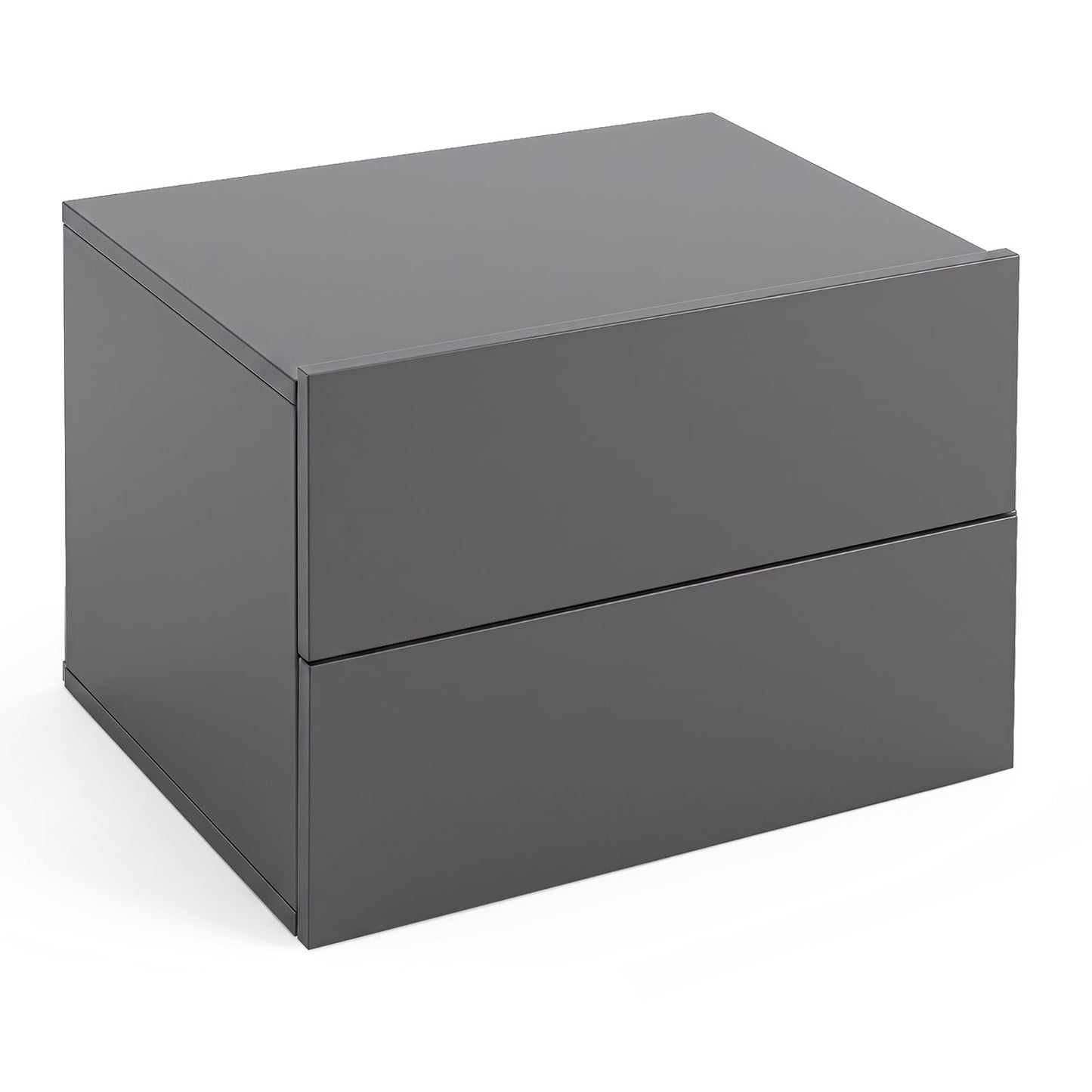 Floating Nightstand with Storage Drawers Wall Mounted for Living Room Bedroom-Gtey