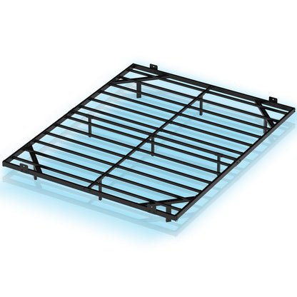 Double/King Size Floating Bed Frame Modern Metal Platform Bed with LED Lights-king size