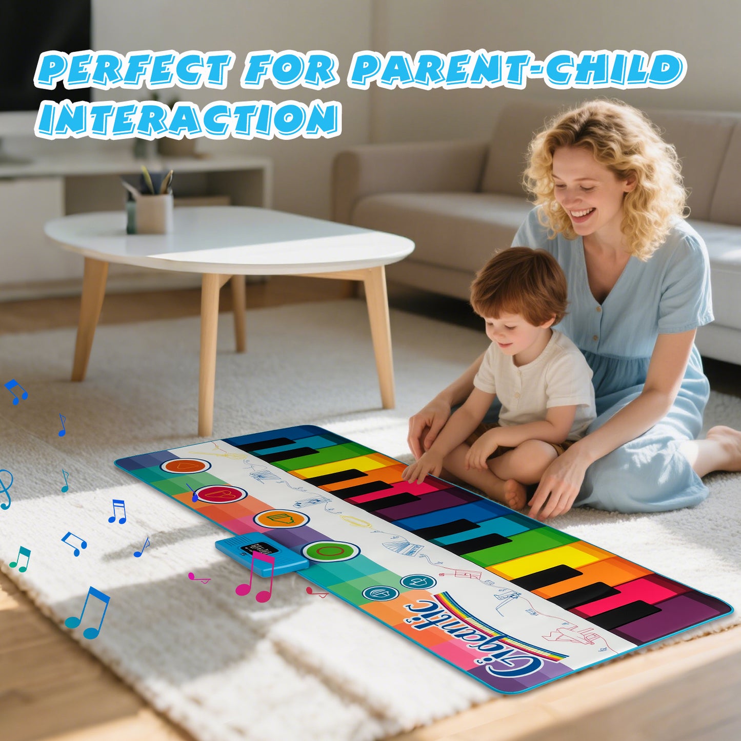 Floor Piano Dance Mat with 8 Instrument Sounds and Built-in Music-M