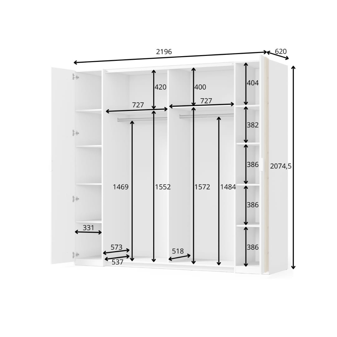 Florencja Sliding Door Wardrobe 220cm