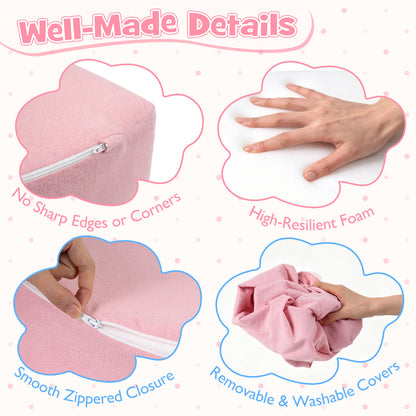 Foam Climbing Blocks for Toddlers 6-Piece Kids Climb Toys Soft Play Set for Babies-Macaron