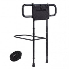 Foldable Bed Rail for Seniors Bed Rail for Elderly Adults Safety with Adjustable Width and Height-Black