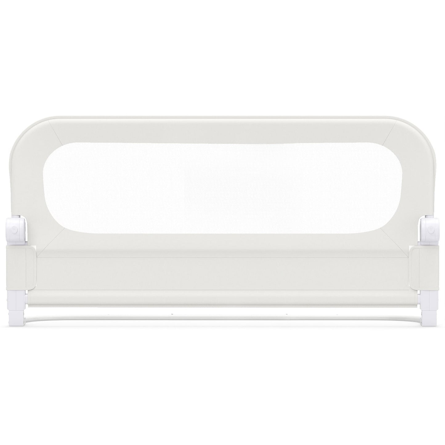 Foldable Bed Rail for Toddlers 120 Long with Removable Cover-White